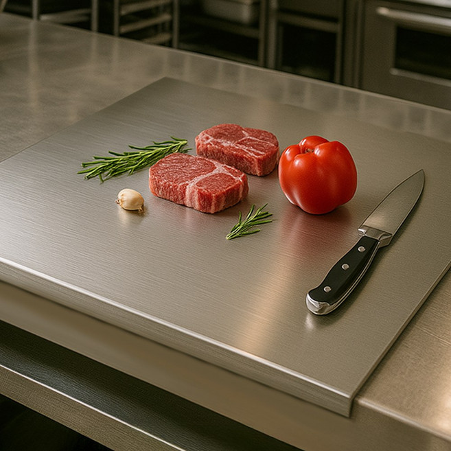 스틸굳 업소용 싱크대 스텐 도마, 1개, 대형