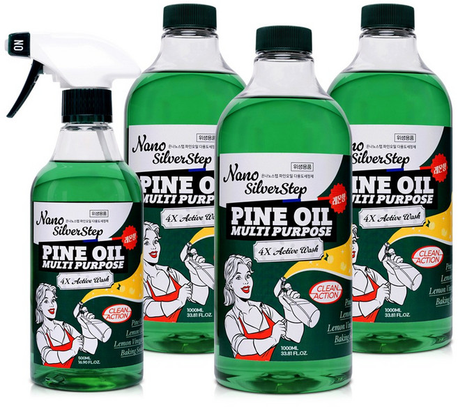 은나노스텝 시즌4 파인오일 다용도 세정제 본품500ml + 리필1000mlx3개, 1세트, 3.5L