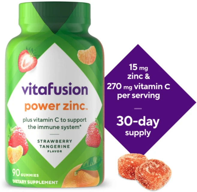 미국 코스트코 비타퓨전 파워 징크 아연 15mg 180구미, 30회분, 2개 - 쿠팡