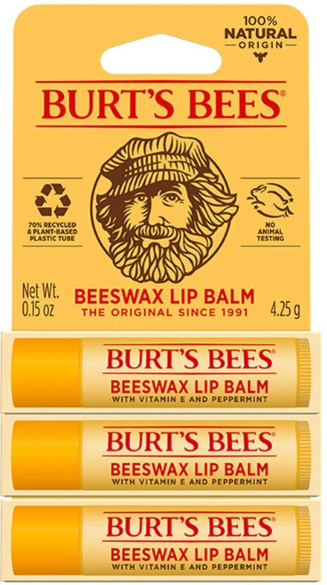 버츠비 포메그래니트 모이스처링 립밤 4.25g, 01 비즈왁스, 3개 - 쿠팡