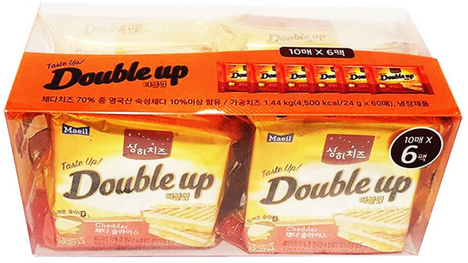 코스트코 매일 상하치즈 더블업 체다슬라이스, 240g, 6개