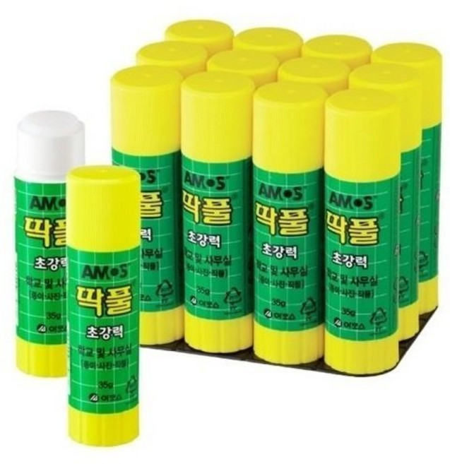 아모스 딱풀 1팩(12개입), 12개, 35g