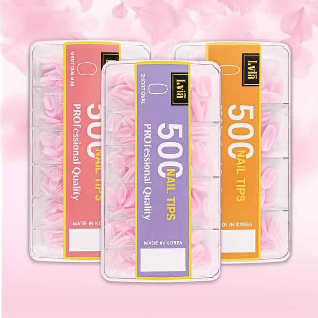 국산 핑크 500팁 미니 숏오발 오발 네일팁 리필팁 연장 인조손톱, 핑크 오발500팁, 1개