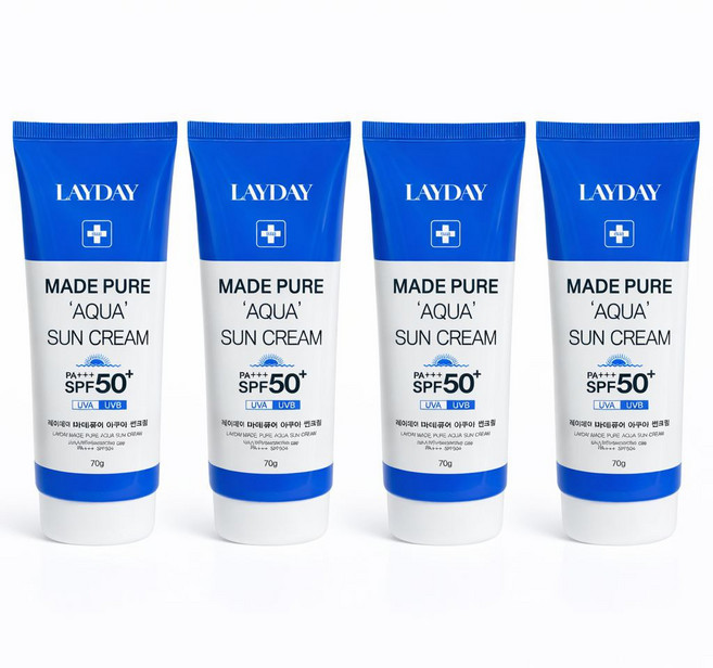 레이데이 마데퓨어 아쿠아 선크림(SPF50+/PA+++), 70g, 4개