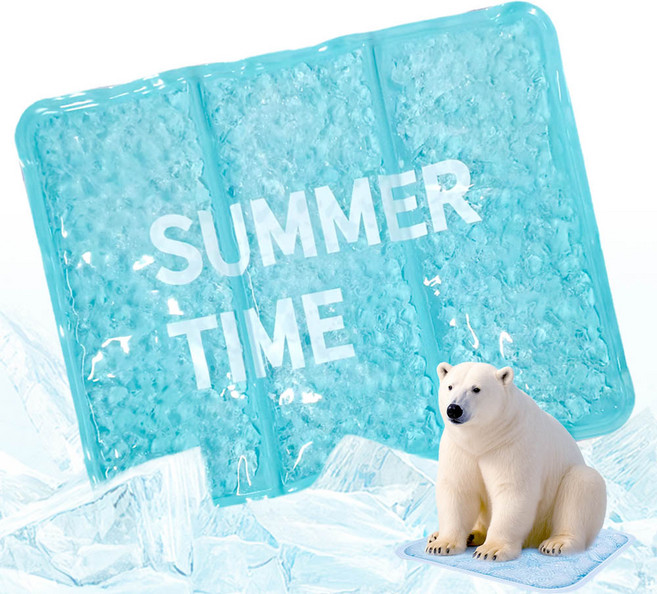 깔끔더하기 의자 쿨방석 아이스 쿨링 차가운 여름 방석, 하늘색, 1개