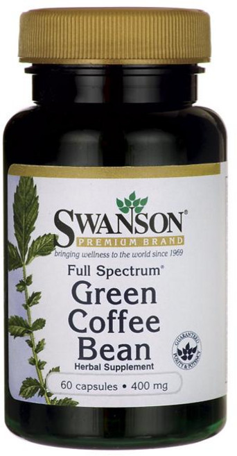 Swanson 斯旺森 全譜綠咖啡豆400毫克膠囊, 60入, 1個, 60錠