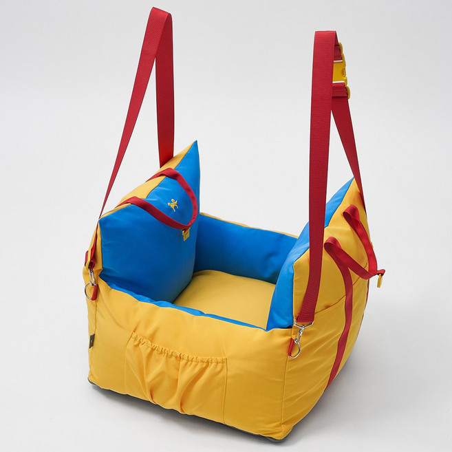 슈퍼펫 강아지 이동가방 차량용 세이프쉴드 카시트, 1개, 옐로우