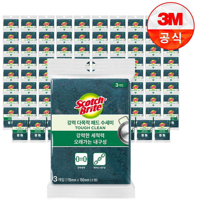 스카치브라이트 다목적 수세미 소, 1개입, 90개