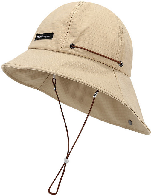 두리안나 경량 스프링 조절 등산모자 버킷햇 아웃도어 캠핑 여행용 모자, 베이지