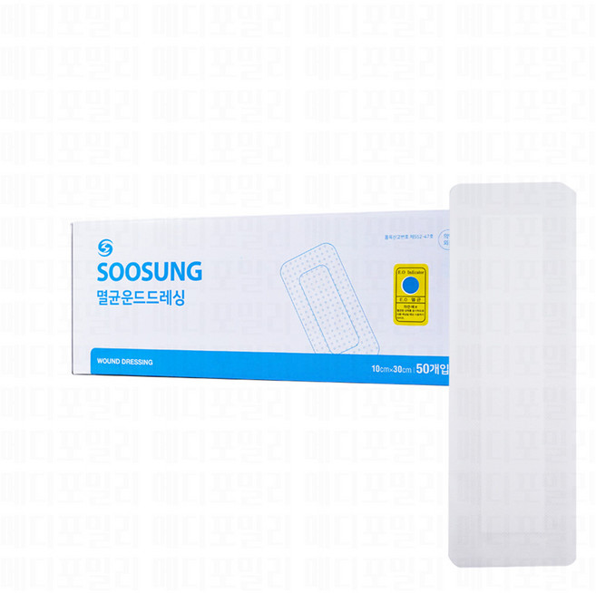 운드드레싱 멸균 드레싱 의료용 밴드 반창고 10cmX30cm 50개입, 1개