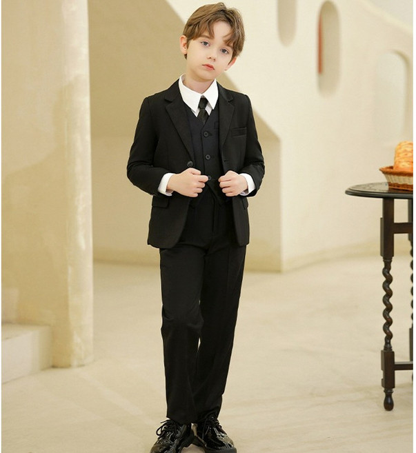 남아 아기 정장 블랙 5종세트 자켓 조끼 셔츠 바지 슈트 주니어 정장세트