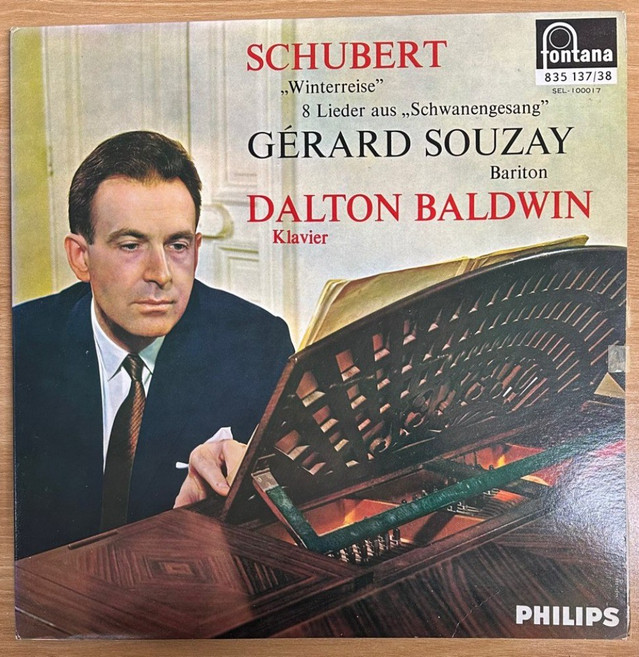 중고LP) Schubert - Winterreise 2LP(슈베르트 가곡집/바리톤 Gerard Souzay/Dalton Baldwin)자켓NM/음반NM