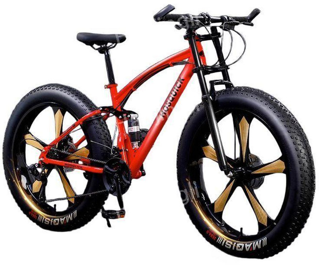 자전거 고출력 26인치 증정 알루미늄 팻바이크 전기자전거 산악 자토바이 전기, 21단, B. 블랙