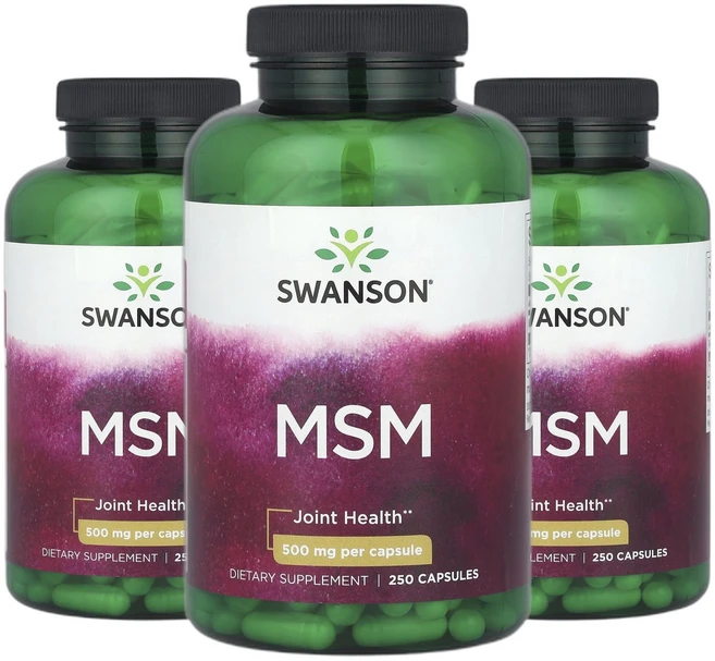 스완슨 MSM 엠에스엠 500mg 캡슐 250정 2+1, 3개, 250회분 - 쿠팡
