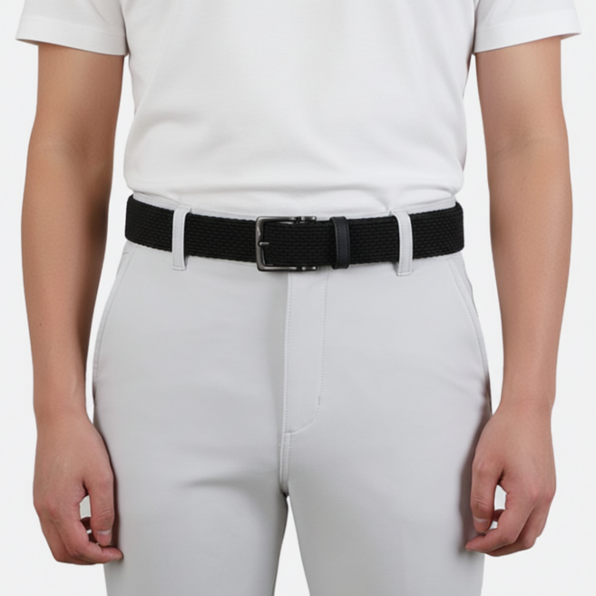 나이키 남성 골프 벨트 스트레치 우븐, 1개, 블랙