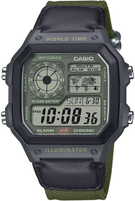 CASIO 卡西歐 男士系列運動手錶 AE-1200WHUB-3AJF