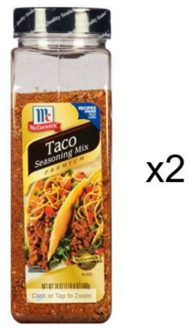 McCormick Taco Seasoning Mix 맥코믹 타코 시즈닝 24oz(680g) 2팩, 680g, 2개