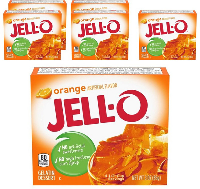 젤오 젤라틴 디저트 젤리 믹스 85g, 오렌지(Orange), 6개