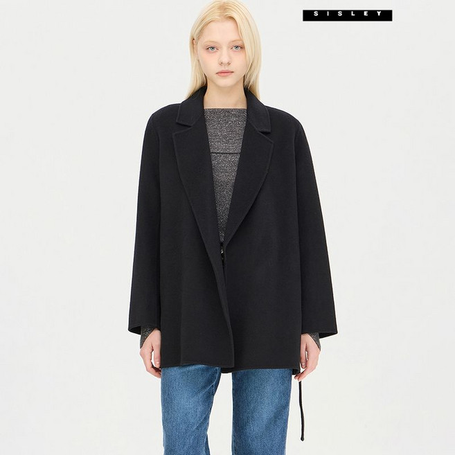 시슬리 아이콘 중기장 벨티드 코트 SACTE3461