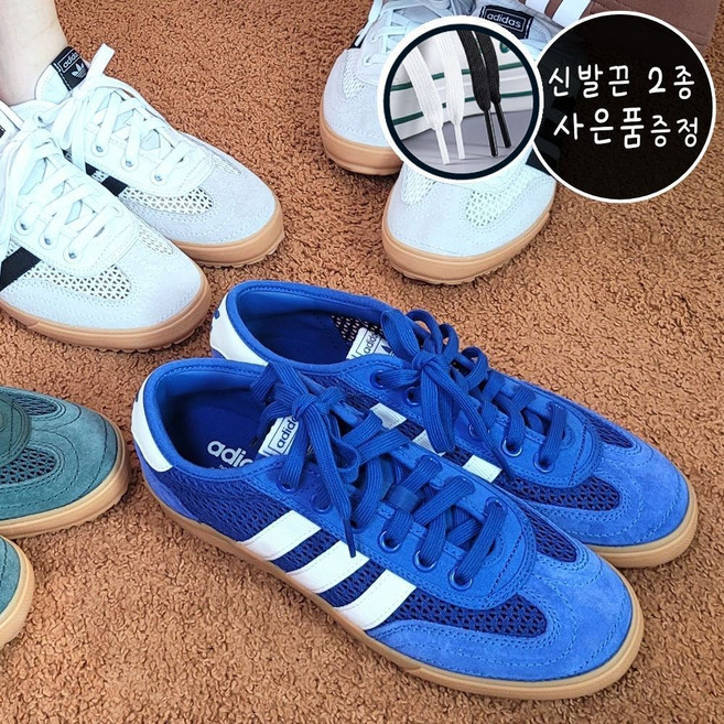 아디다스 여름 스니커즈 운동화 오픈니트메쉬 스니커즈 단화 티쉬테니스+신발끈2종 사은품(화이트&블랙)