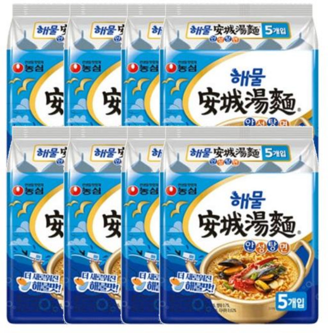 농심 해물안성탕면 멀티팩 (5입), 8개