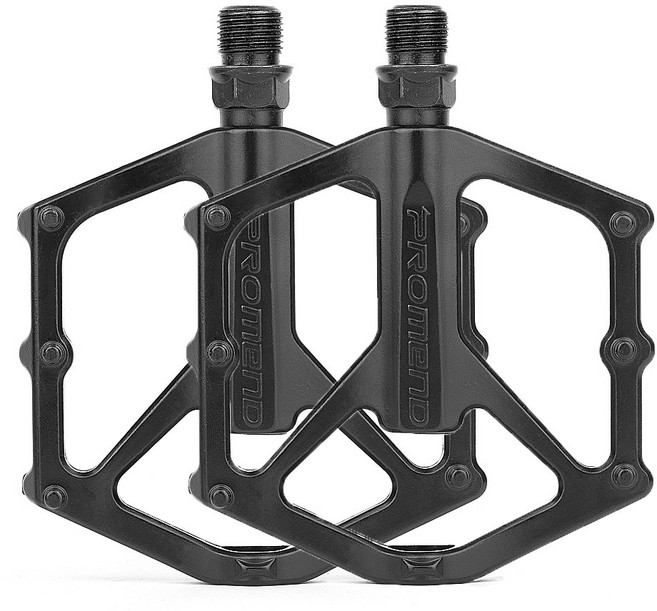 자전거 페달 MTB 로드 경량 평패달, 블랙, 1세트
