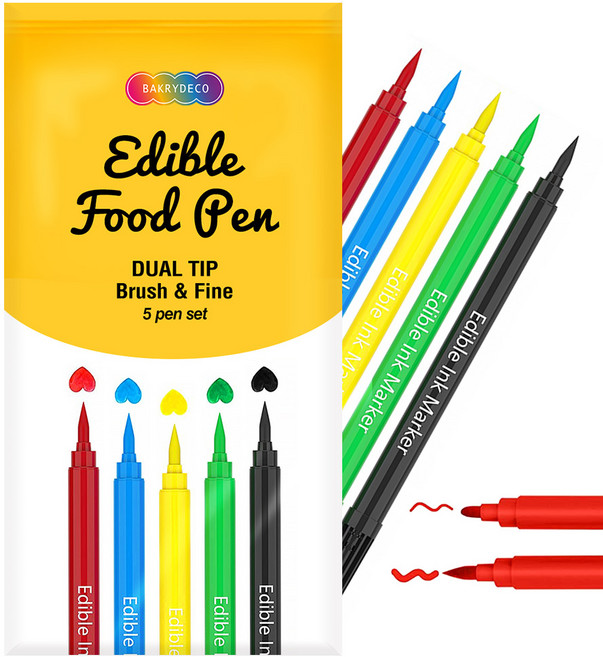 베이크리데코 푸드펜 5종세트 색소펜, 1세트