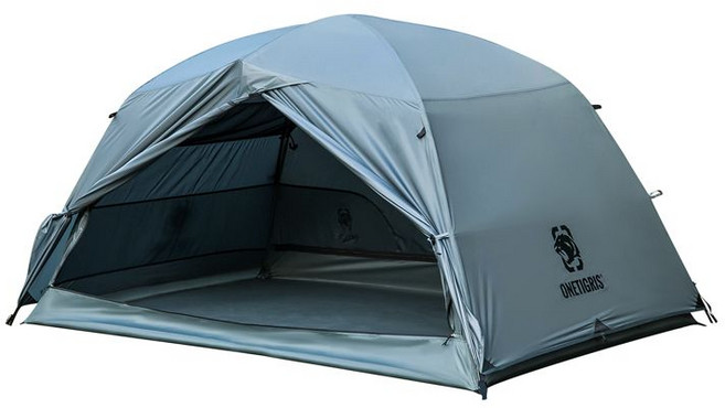 백패킹텐트 2인용 부쉬크레프트 아웃도어 더블 등산 하이킹 비치 레저 휴대용 브랙킷형, B 짙은녹색