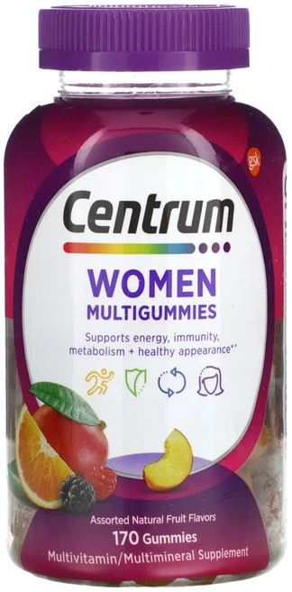 단백질 비타민 철분 마그내슘 칼슘 Centrum 여성 멀티구미젤리 천연 과일 혼합 구미젤리 170개 고루고루섭취해주세요, Centrum여성멀티구미젤리천연과일혼합구미젤리170개 - 쿠팡