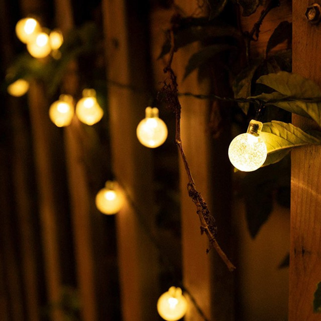 LED 전구 앵두 줄조명 캠핑 무드등 트리등 버블앵두 2M 10구 AA, 1개, 웜옐로우