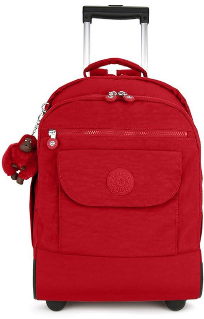 Kipling Sanaa 대형 롤링 조절 가능 패딩 백팩 스트랩 지퍼 잠금 체리 토널 원 사이즈 WL4759