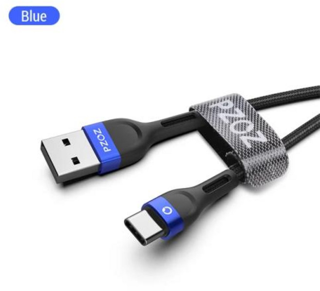 PZOZ USB Type C 케이블 빠른 충전 와이어 데이터 코드 USB C 케이블 2M 3M 삼성 S20 S21 Xiaomi Mi 10 11 Redmi 참고 9 Pro 휴대 전화, 1개