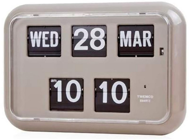 오파츠 TWEMCO(투엔코) 스탠드형 겸용 파타파타 캘린더 시계 QD-35 그레이 305×216×78mm