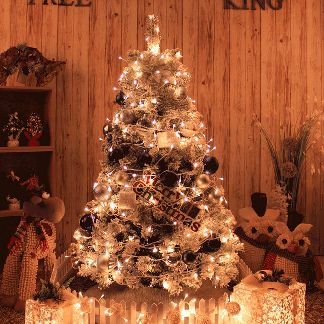 크리스마스 트리 블루칩 스노우트리 1.2M 트리 풀세트 고급 홈파티 미니, (단면장식)블루칩스노우트리 120cm