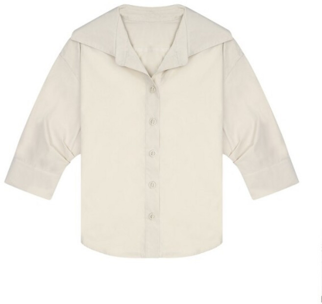 [이사베이(본사)] [이사베이] 세미 카라 셔츠 블라우스(VHBAH2405)