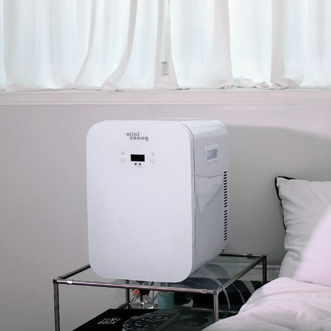 [미니짱] 온도조절 가능한 20리터 미니 소형 차량용 냉장고 온장고 mz-20 화이트, 단품