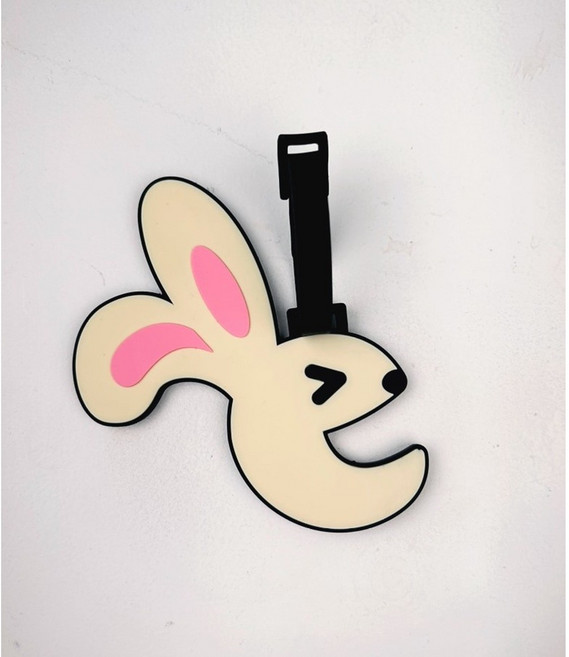 문래빗네임택 책가방 어린이집 가방 실리콘 네임택 캐리어 러기지택