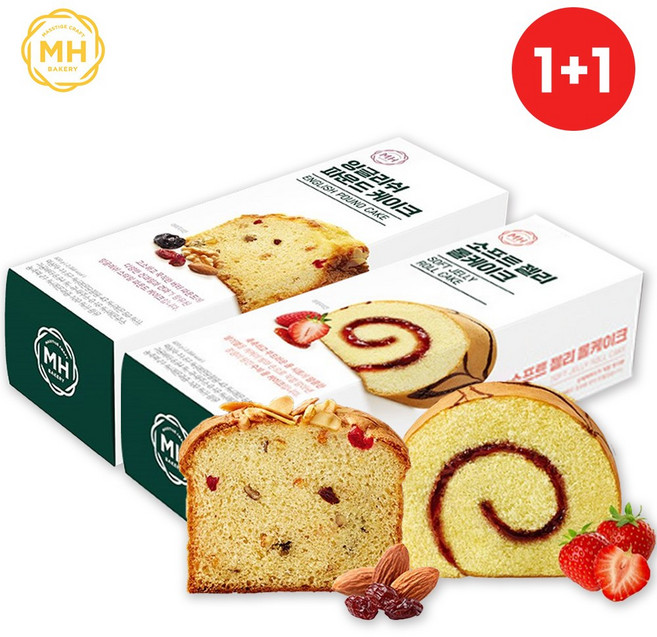 [신세계푸드] 밀크앤허니 소프트제리롤[520g]+잉글리쉬파운드[650g] 혼합세트, 1.17kg, 1세트