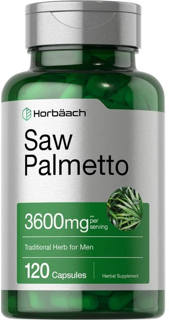 미국 Horbaach 쏘팔메토 소팔메토 남성 멀티 비타민 3600mg 120정 Saw Palmetto Extract Supplements, 1개, 120캡슐 - 쿠팡