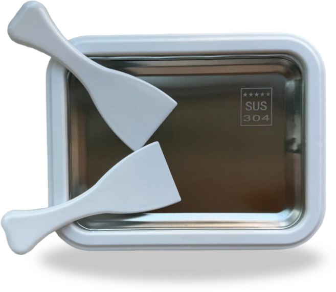 쉬어가게 철판 아이스크림 메이커 304 스테인레스, 1개, 화이트