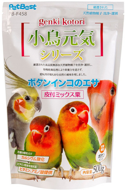 PetBest 小鳥元氣系列 鸚鵡飼料 長尾鸚鵡 營養豐富 促進健康 無添加人工色素及防腐劑, 500g, 1個