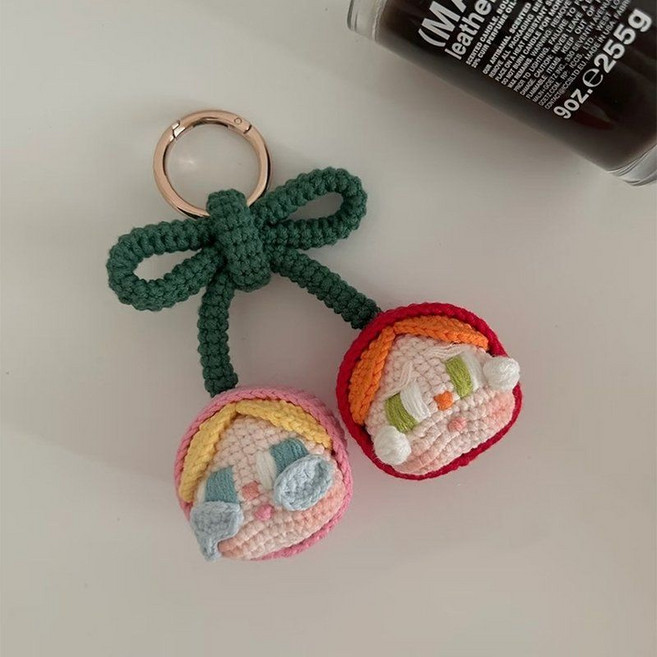 크라이베이비 코바늘 DIY 인형 키링 만들기 패키지 귀여운 뜨개 취미 키트 초보자 세트, A형