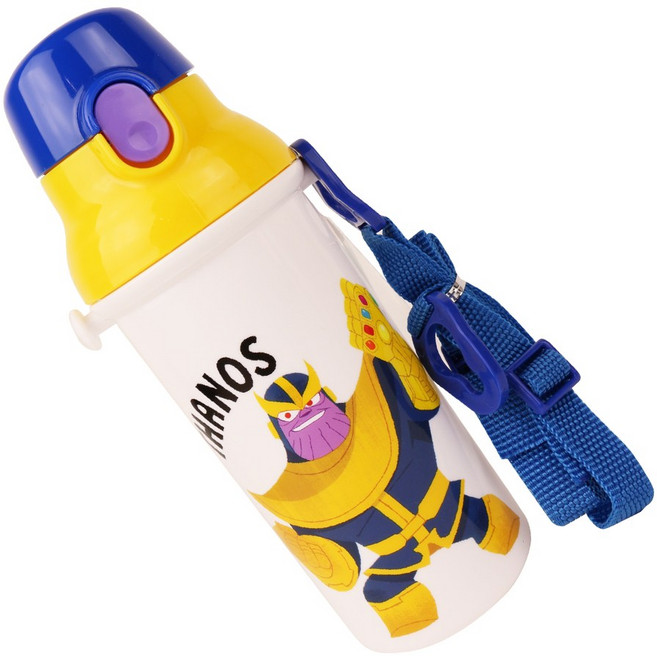 마블 타노스 원터치 물통 480ml 소풍 물병, 단품