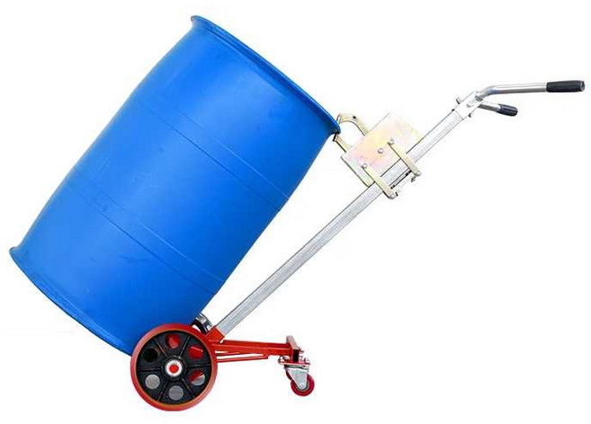 드럼통 카트 핸드 이동식 운반 수레 오일 픽커 손수레, DE450C 철-플라스틱 겸용 (나일론 2륜), 1개