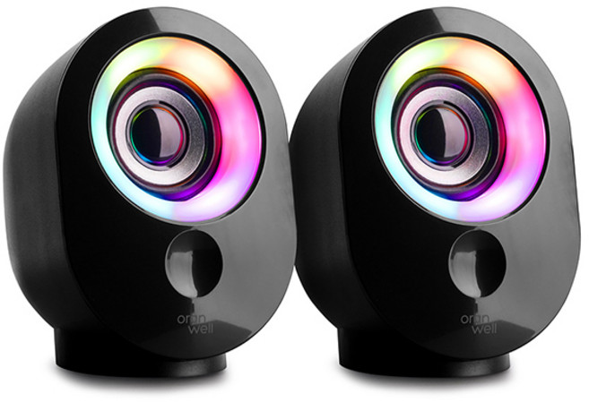 위젤 OR-S70RGB LED 2채널 스피커, 블랙