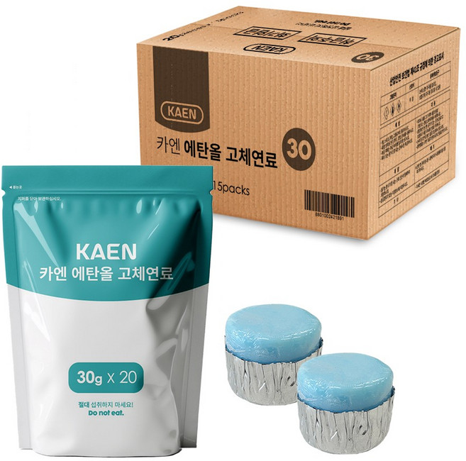 카엔 에탄올 고체연료 30g 1박스