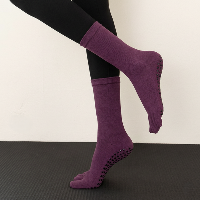 리스펙 논슬립 발가락 필라테스 요가 여자 양말 2켤레