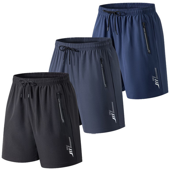 남자 반바지 여름용 3장 세트 아이스스판 밴딩 캐주얼 골프 트레이닝반바지TANLZ-2602