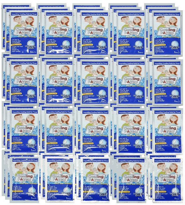 키친9단 여름 휴대용 개별포장 붙이는 쿨시트 냉각시트 아이스 쿨링 패치, 60개