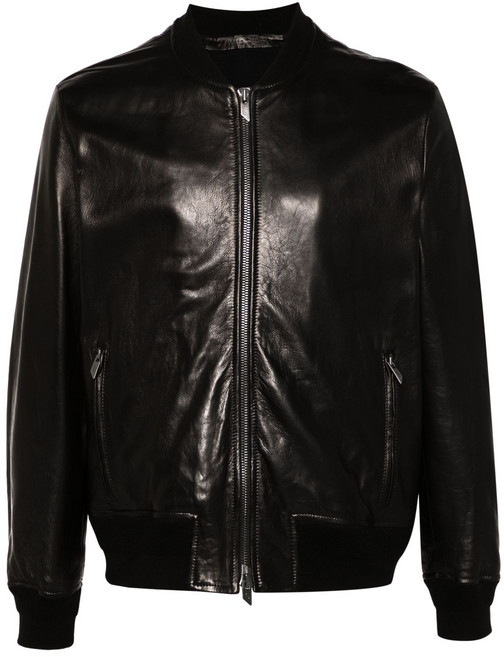 살바토레산토로 가죽 봄버 재킷